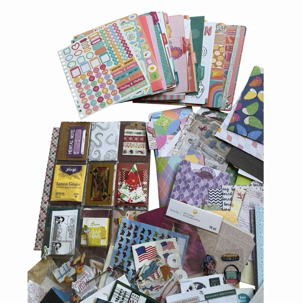 Mixed Scrapbook Sticker Ephemera Lot Junk Journal Planner Craft Paper Supplies - Picture 13 of 16